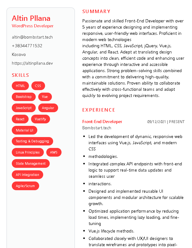 Bold Resume Template