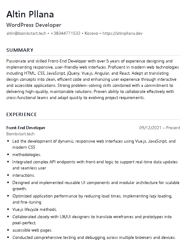 Simple Resume Template